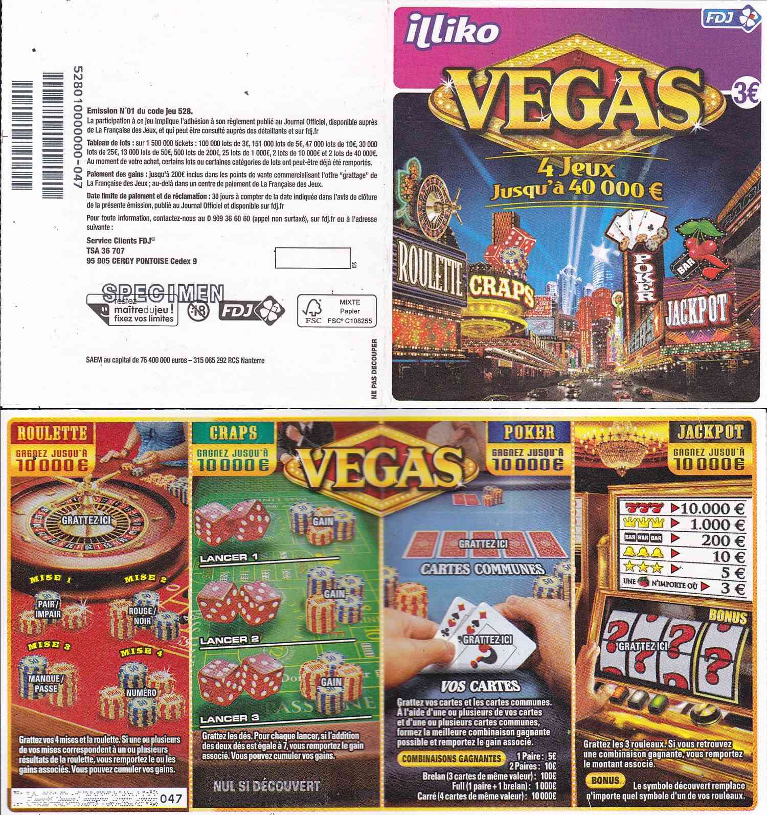 La règle du jeu Las Vegas 